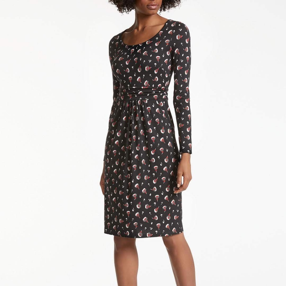 Boden Mabel Jersey Dress black bud